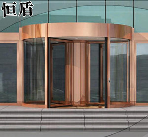 專業制作豪華環柱商務旋轉門，酒店經典旋轉門價格實惠